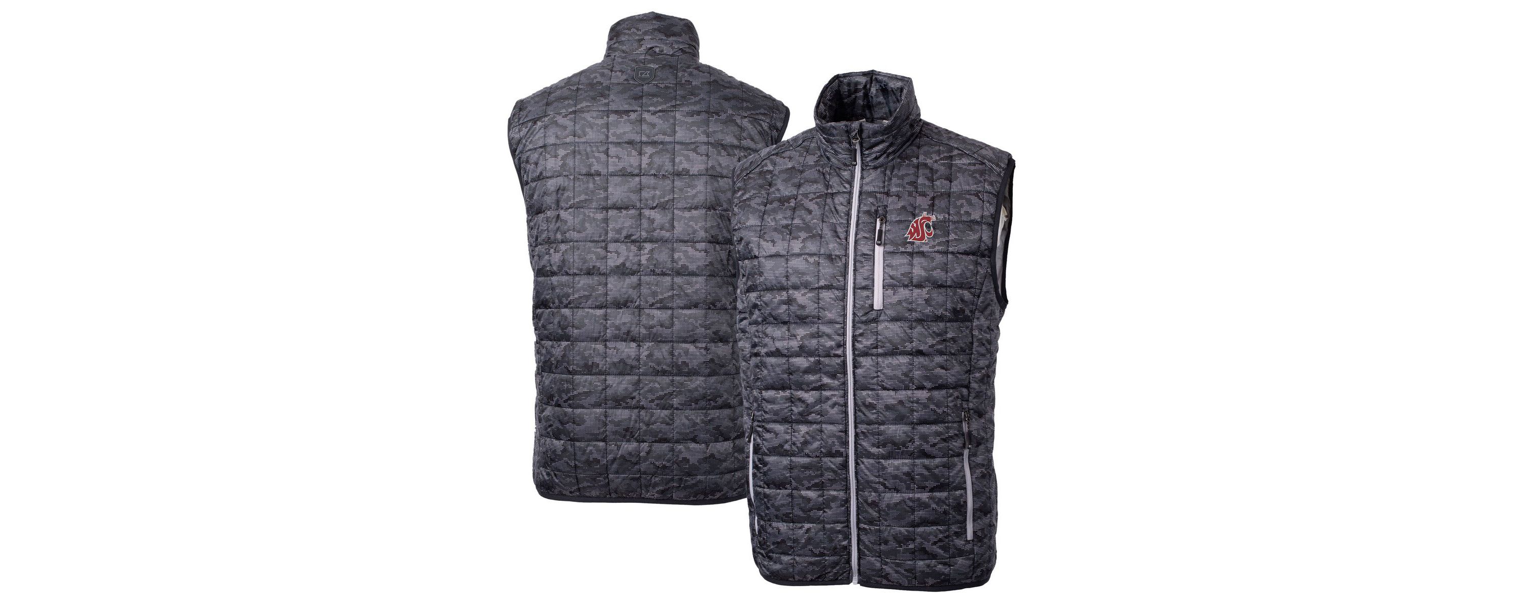 NCAA Washington State Cougars Rainier PrimaLoft Eco Insulated Printed Full-Zip Puffer Vest