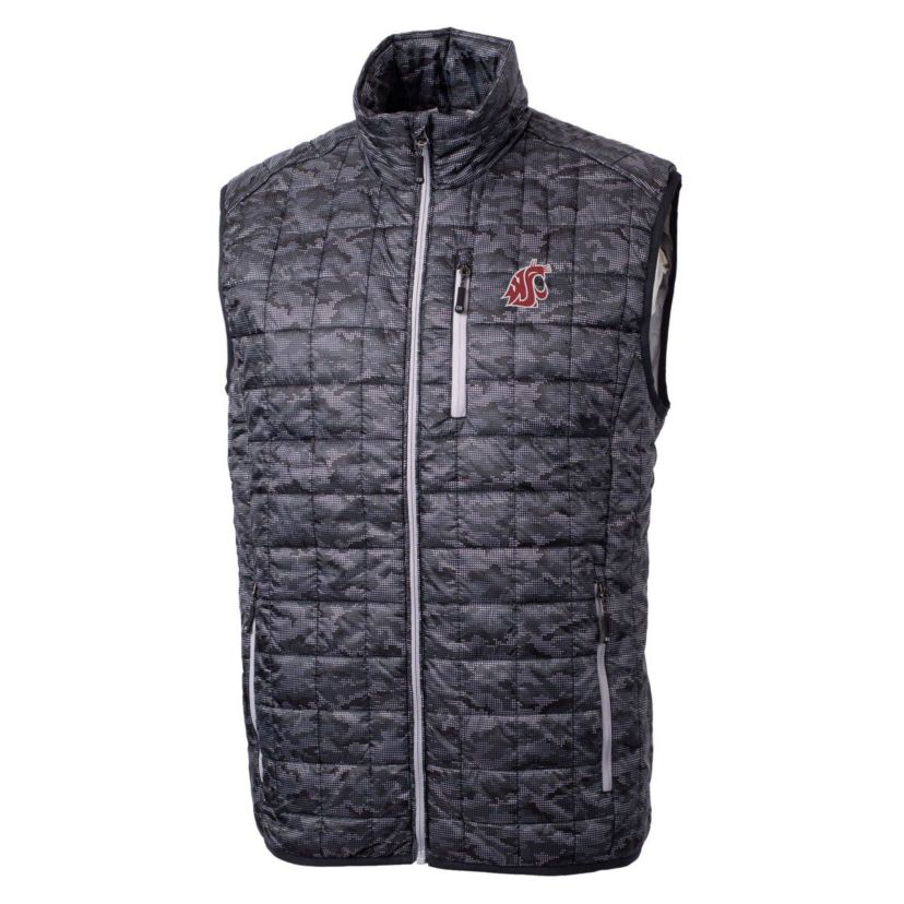 NCAA Washington State Cougars Rainier PrimaLoft Eco Insulated Printed Full-Zip Puffer Vest