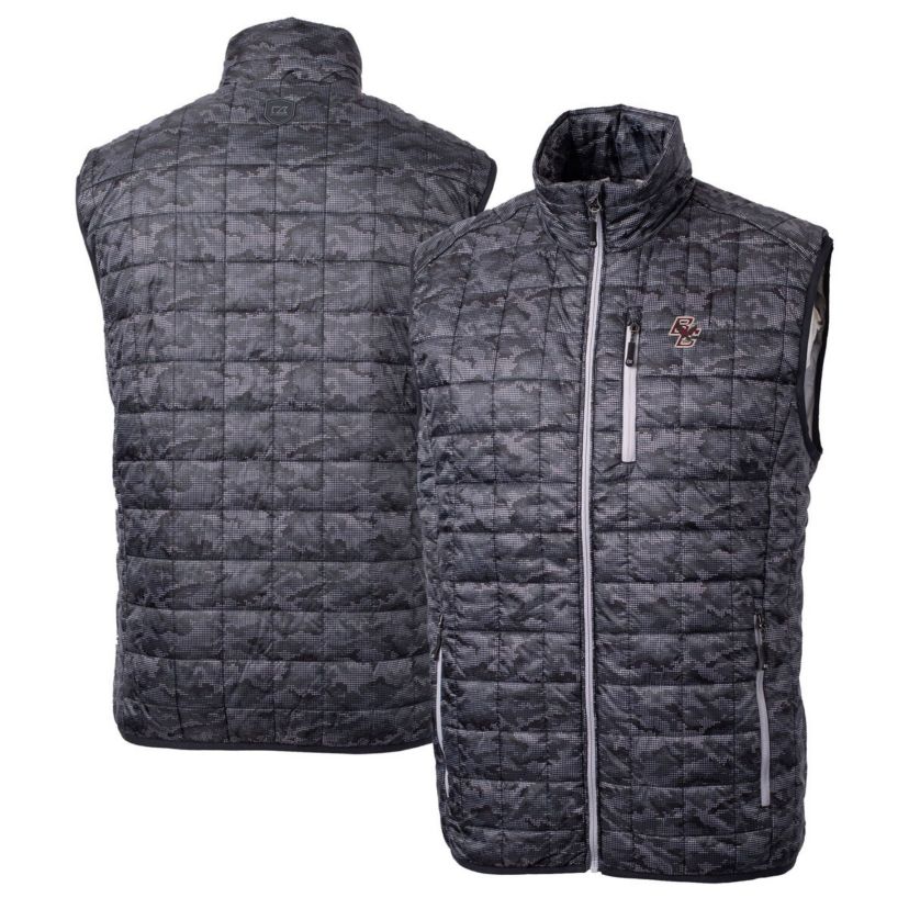Boston College Eagles NCAA Boston NCAA Eagles Rainier PrimaLoft Eco Insulated Printed Full-Zip Puffer Vest
