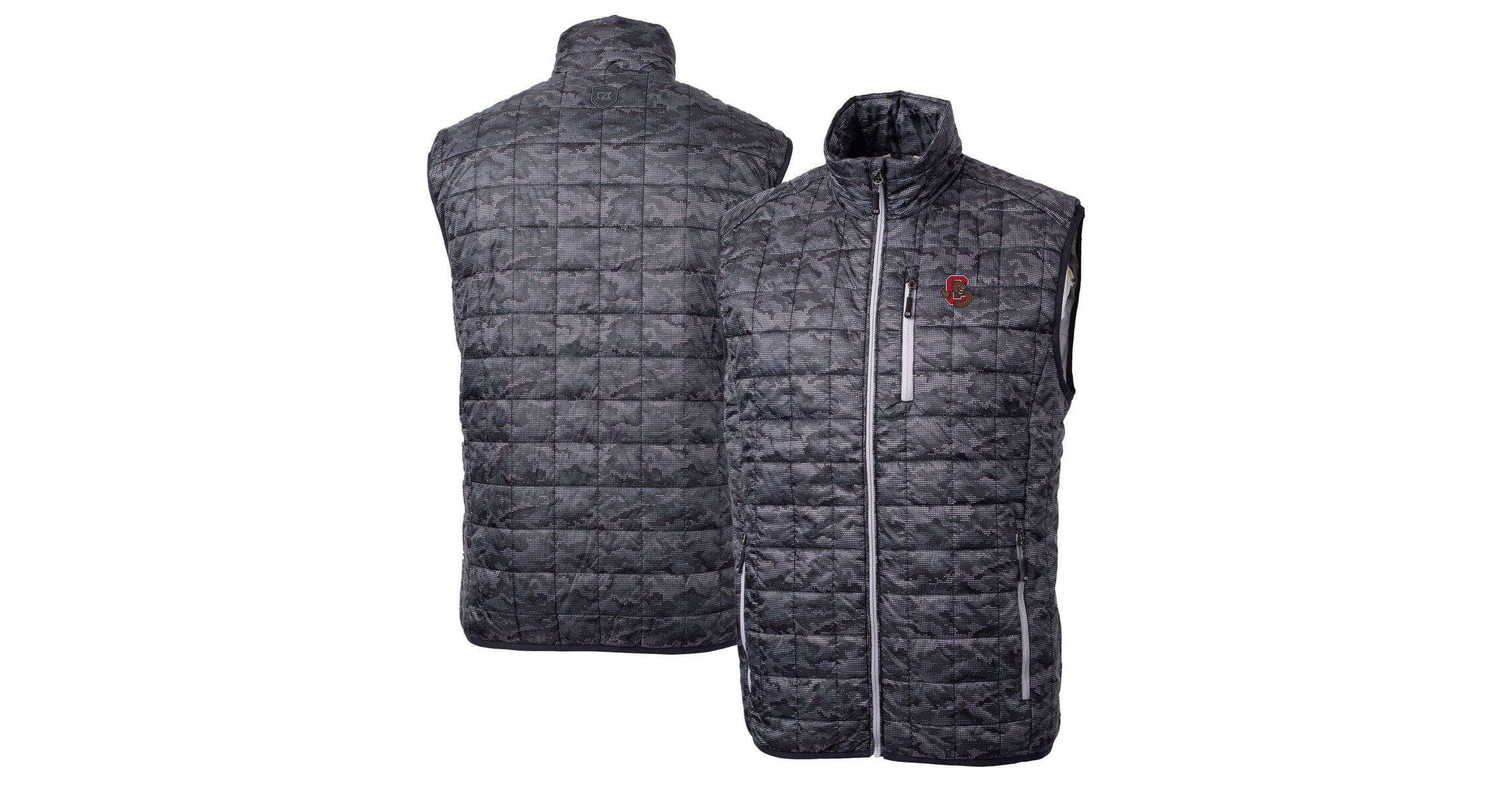 Cornell Big Red NCAA Cornell Big Rainier PrimaLoft Eco Insulated Printed Full-Zip Puffer Vest