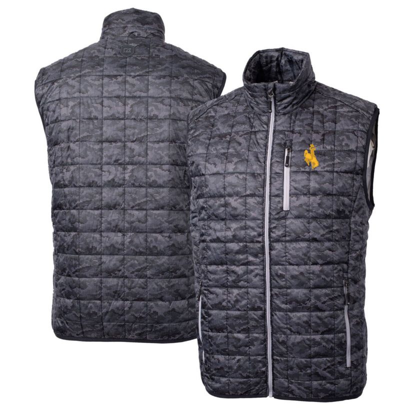 NCAA Wyoming Cowboys Rainier PrimaLoft Eco Insulated Printed Full-Zip Puffer Vest