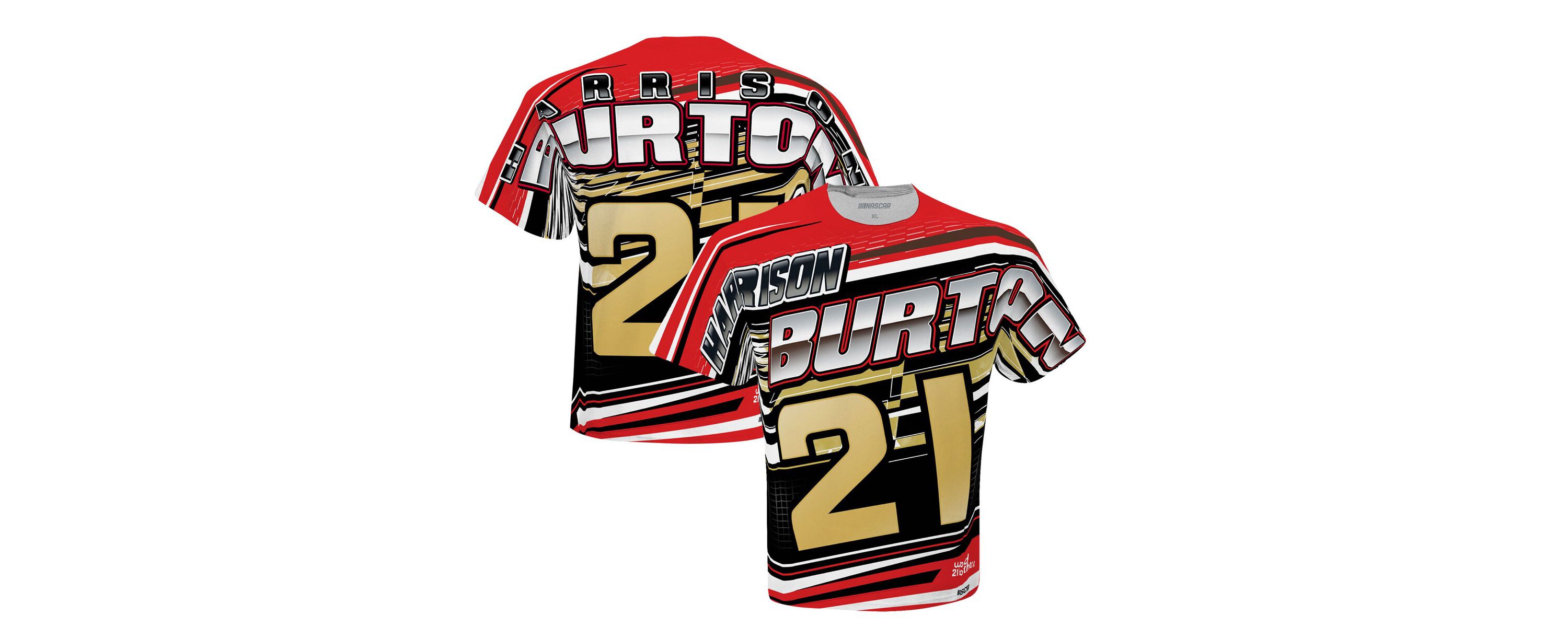NASCAR Checkered Flag Harrison Burton Sublimated Speedster T-Shirt