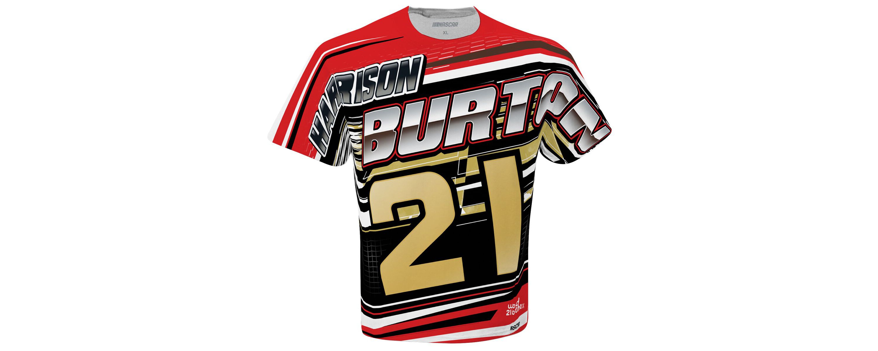 NASCAR Checkered Flag Harrison Burton Sublimated Speedster T-Shirt