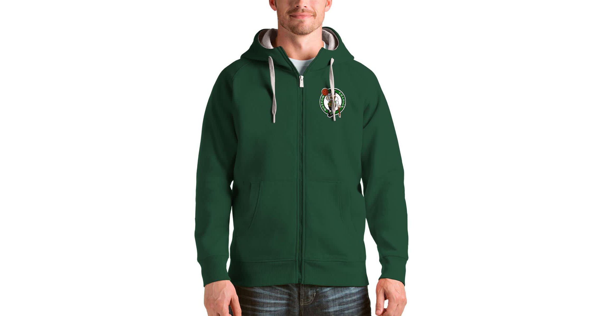 NBA Hunter Boston Celtics Logo Victory Full-Zip Hoodie