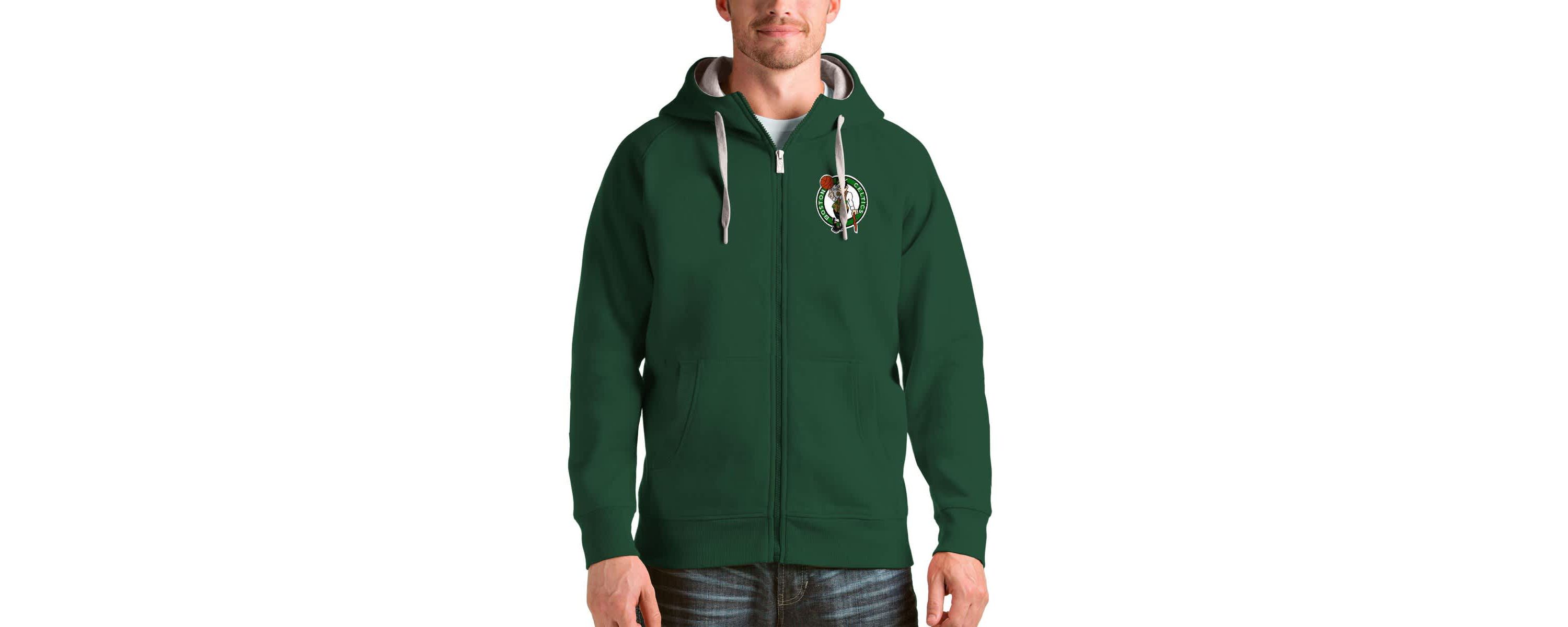 NBA Hunter Boston Celtics Logo Victory Full-Zip Hoodie