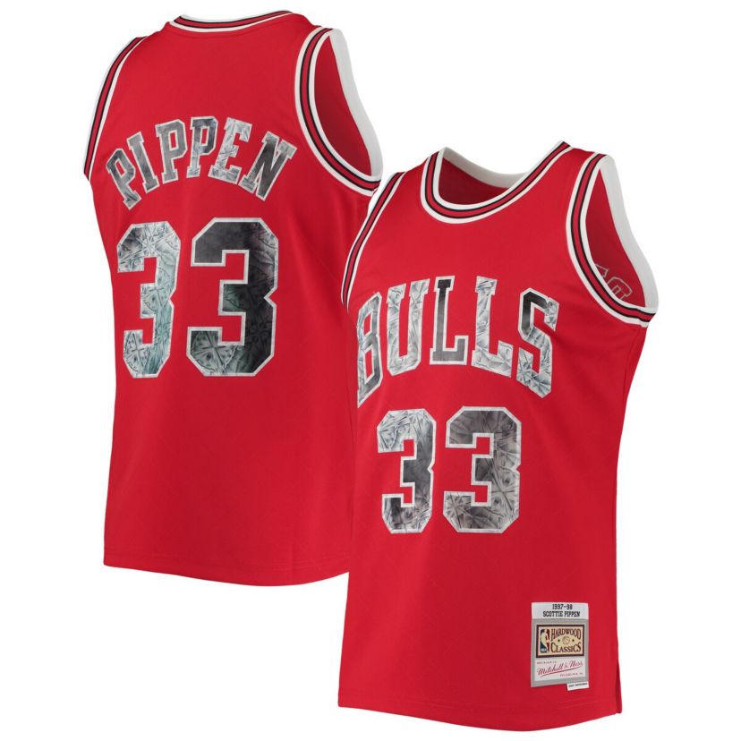 NBA Scottie Pippen Chicago Bulls 1997/98 Hardwood Classics NBA 75th Anniversary Diamond Swingman Jersey