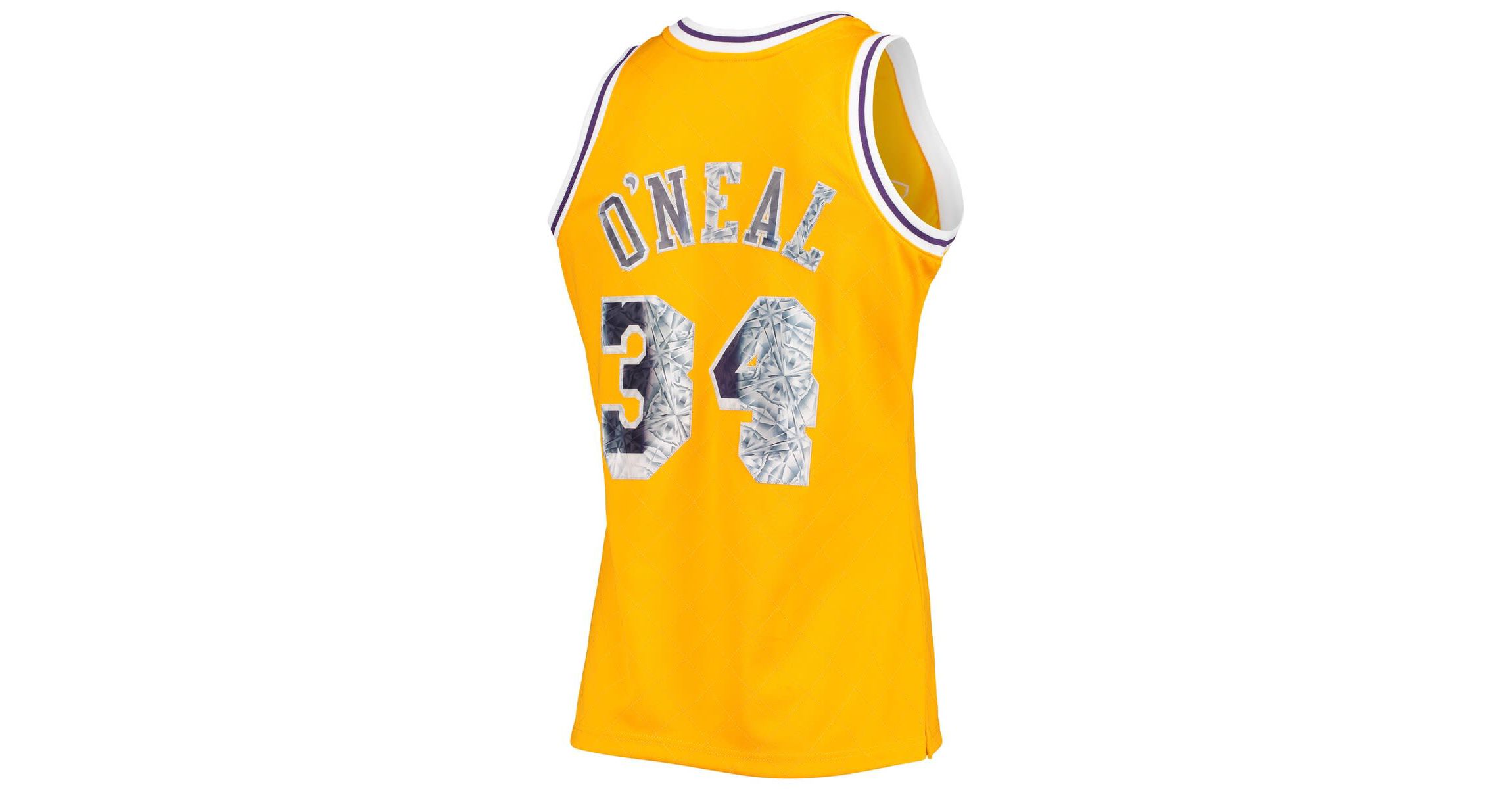 NBA Shaquille ONeal Los Angeles Lakers 1996-97 Hardwood Classics NBA 75th Anniversary Diamond Swingman Jersey