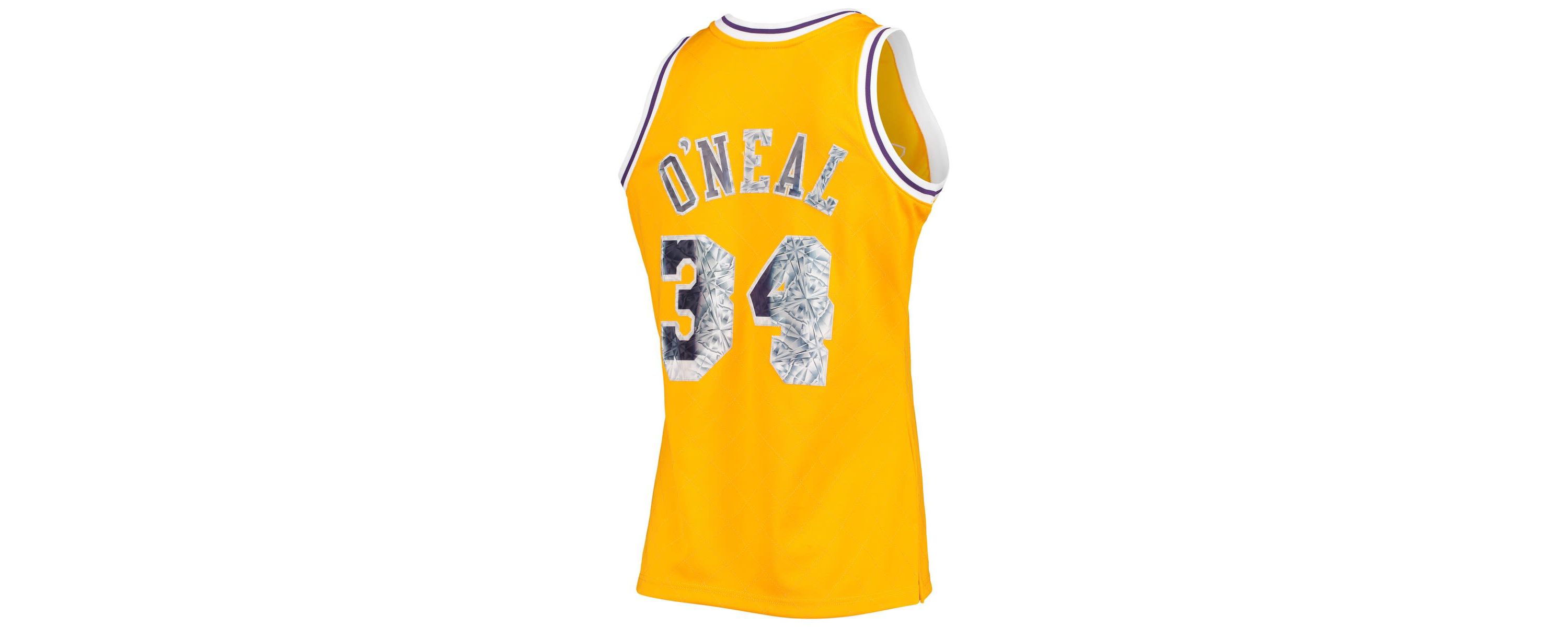 NBA Shaquille ONeal Los Angeles Lakers 1996-97 Hardwood Classics NBA 75th Anniversary Diamond Swingman Jersey