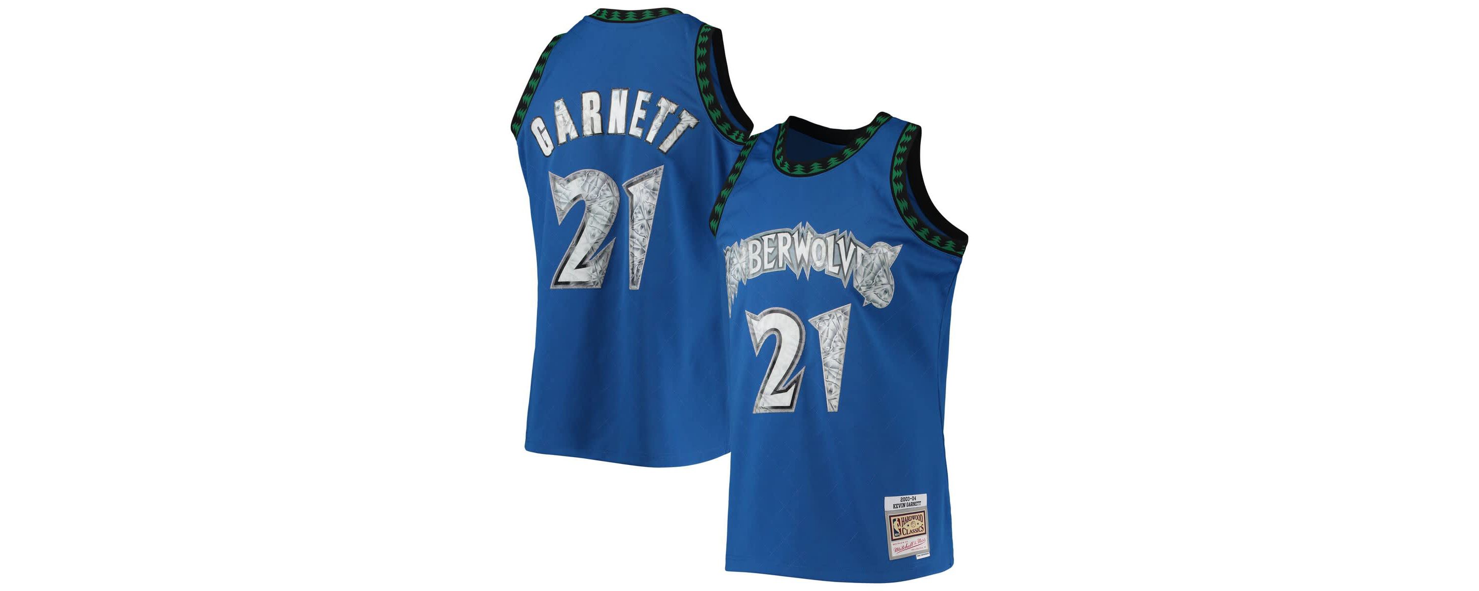 NBA Kevin Garnett Minnesota Timberwolves 2003/04 Hardwood Classics NBA 75th Anniversary Diamond Swingman Jersey