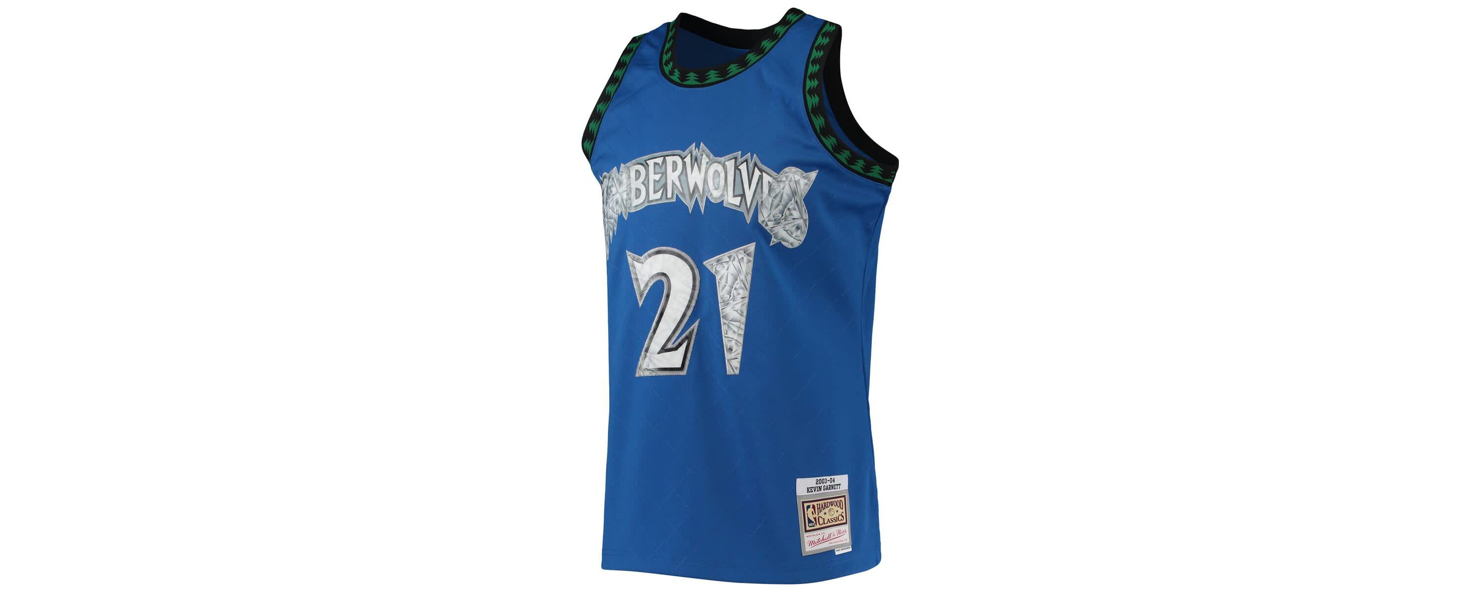 NBA Kevin Garnett Minnesota Timberwolves 2003/04 Hardwood Classics NBA 75th Anniversary Diamond Swingman Jersey