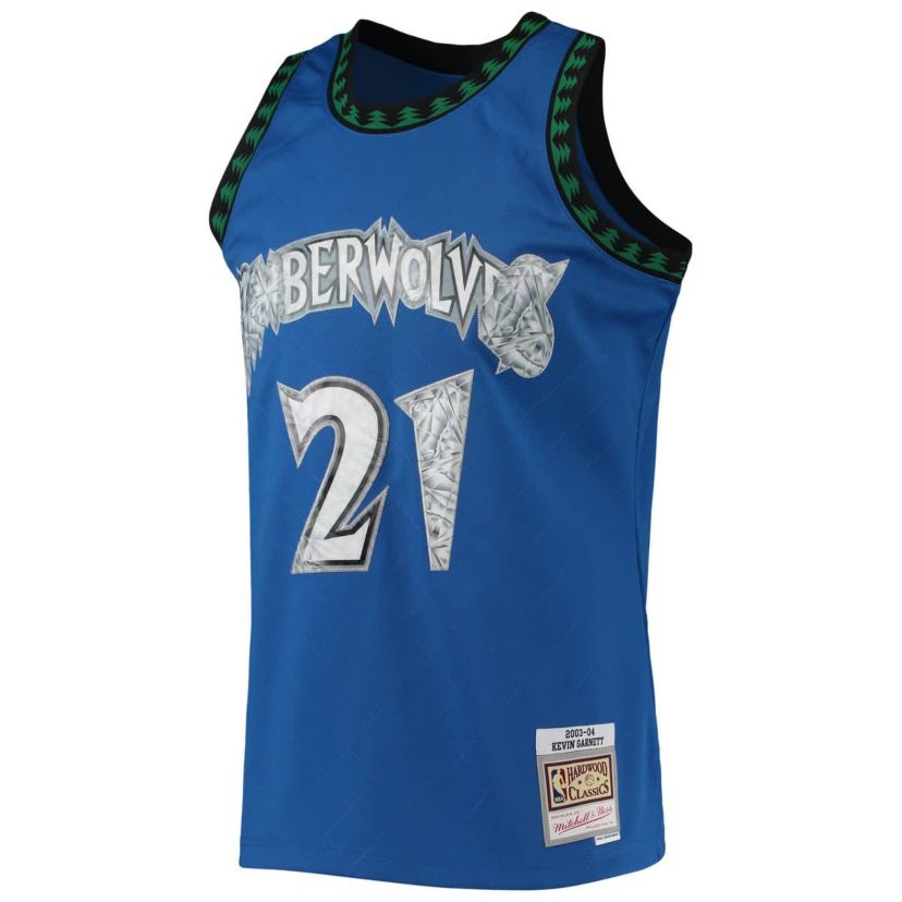 NBA Kevin Garnett Minnesota Timberwolves 2003/04 Hardwood Classics NBA 75th Anniversary Diamond Swingman Jersey