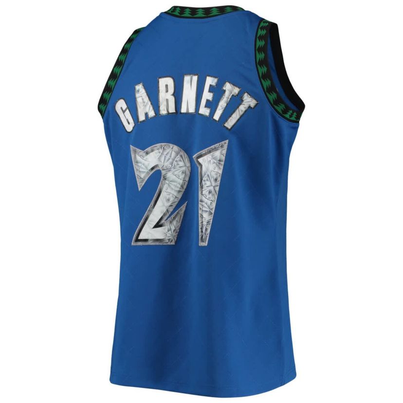 NBA Kevin Garnett Minnesota Timberwolves 2003/04 Hardwood Classics NBA 75th Anniversary Diamond Swingman Jersey
