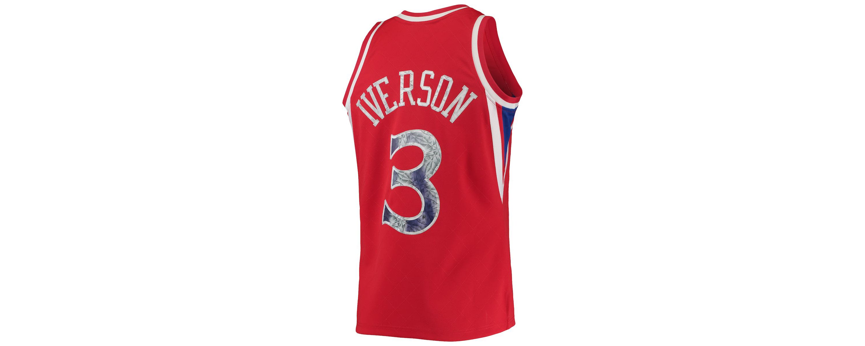 NBA Allen Iverson Philadelphia 76ers 1996/97 Hardwood Classics NBA 75th Anniversary Diamond Swingman Jersey
