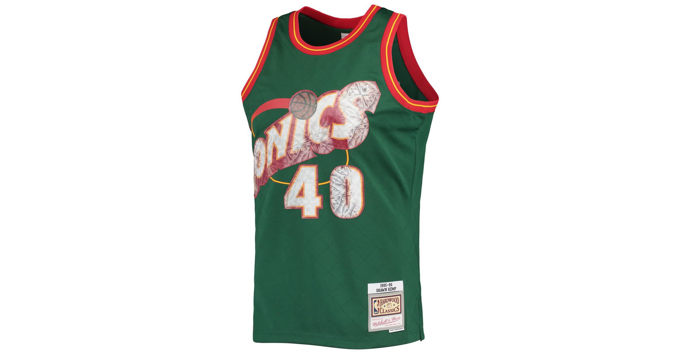 Hardwood Classic Teams Shawn Kemp Seattle SuperSonics 1995/96 Hardwood Classics NBA 75th Anniversary Diamond Swingman Jersey