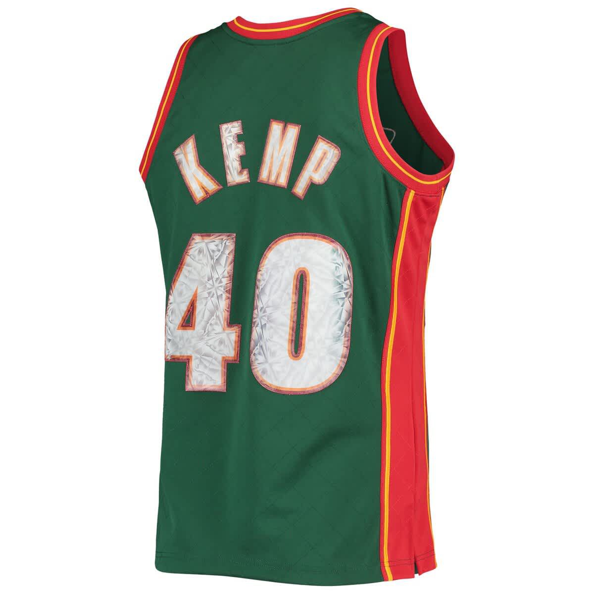 Hardwood Classic Teams Shawn Kemp Seattle SuperSonics 1995/96 Hardwood Classics NBA 75th Anniversary Diamond Swingman Jersey