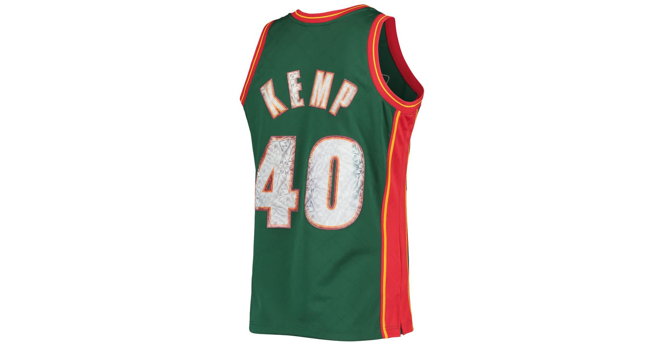 Hardwood Classic Teams Shawn Kemp Seattle SuperSonics 1995/96 Hardwood Classics NBA 75th Anniversary Diamond Swingman Jersey