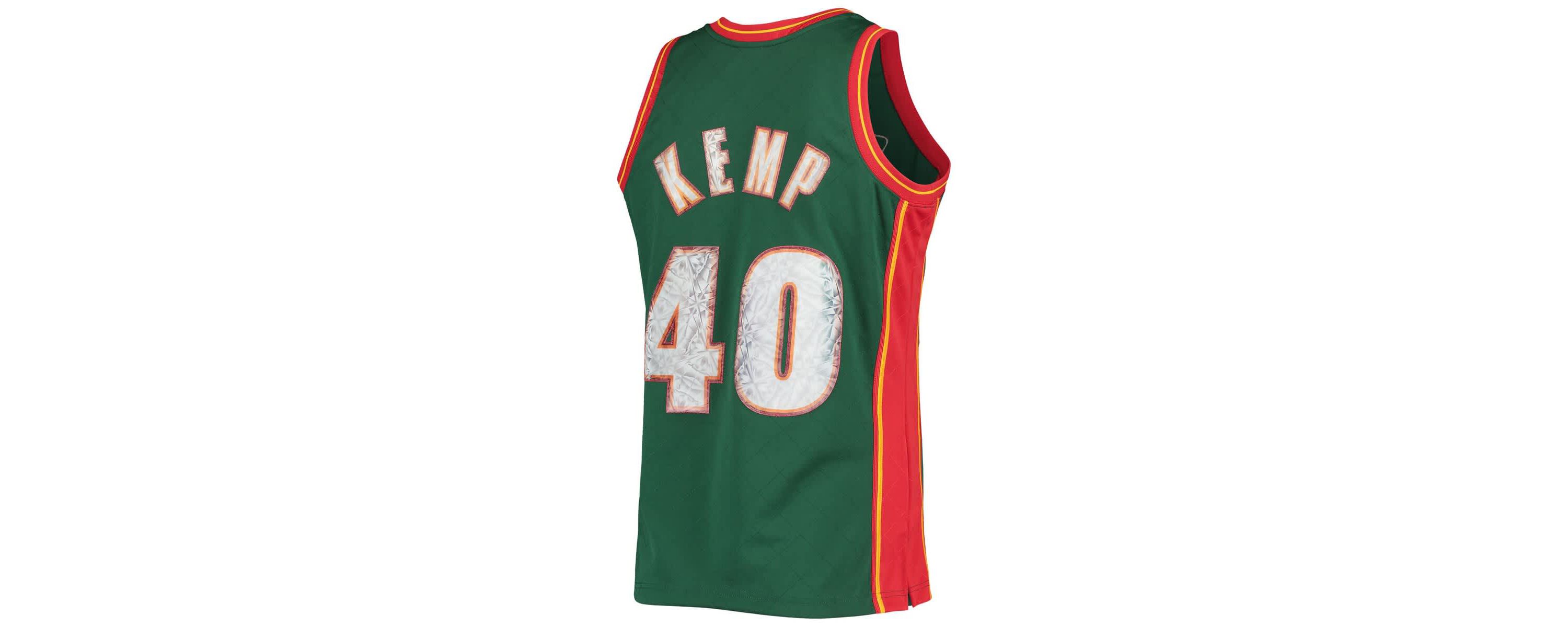 Hardwood Classic Teams Shawn Kemp Seattle SuperSonics 1995/96 Hardwood Classics NBA 75th Anniversary Diamond Swingman Jersey