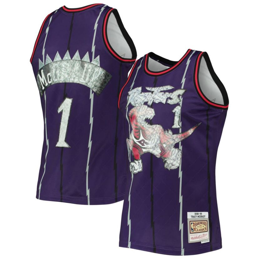 NBA Tracy McGrady Toronto Raptors 1998/99 Hardwood Classics NBA 75th Anniversary Diamond Swingman Jersey