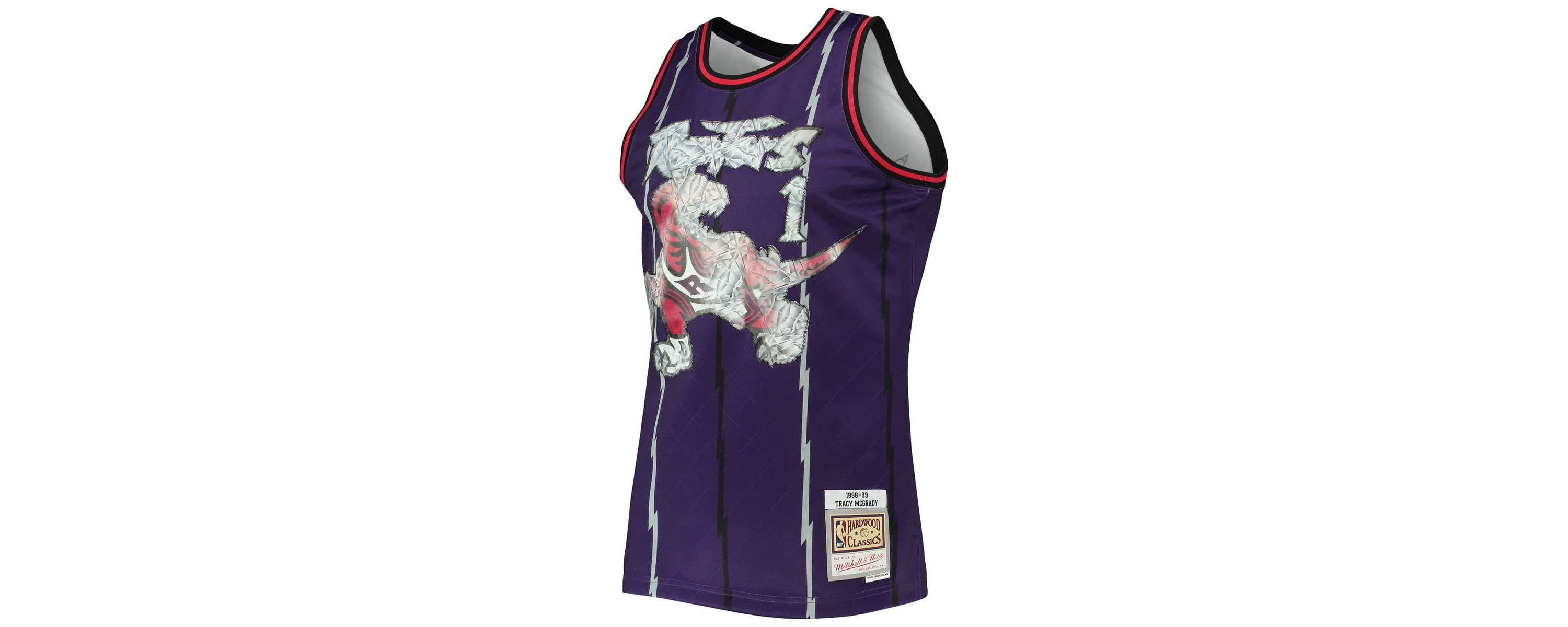 NBA Tracy McGrady Toronto Raptors 1998/99 Hardwood Classics NBA 75th Anniversary Diamond Swingman Jersey