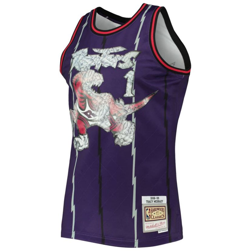 NBA Tracy McGrady Toronto Raptors 1998/99 Hardwood Classics NBA 75th Anniversary Diamond Swingman Jersey