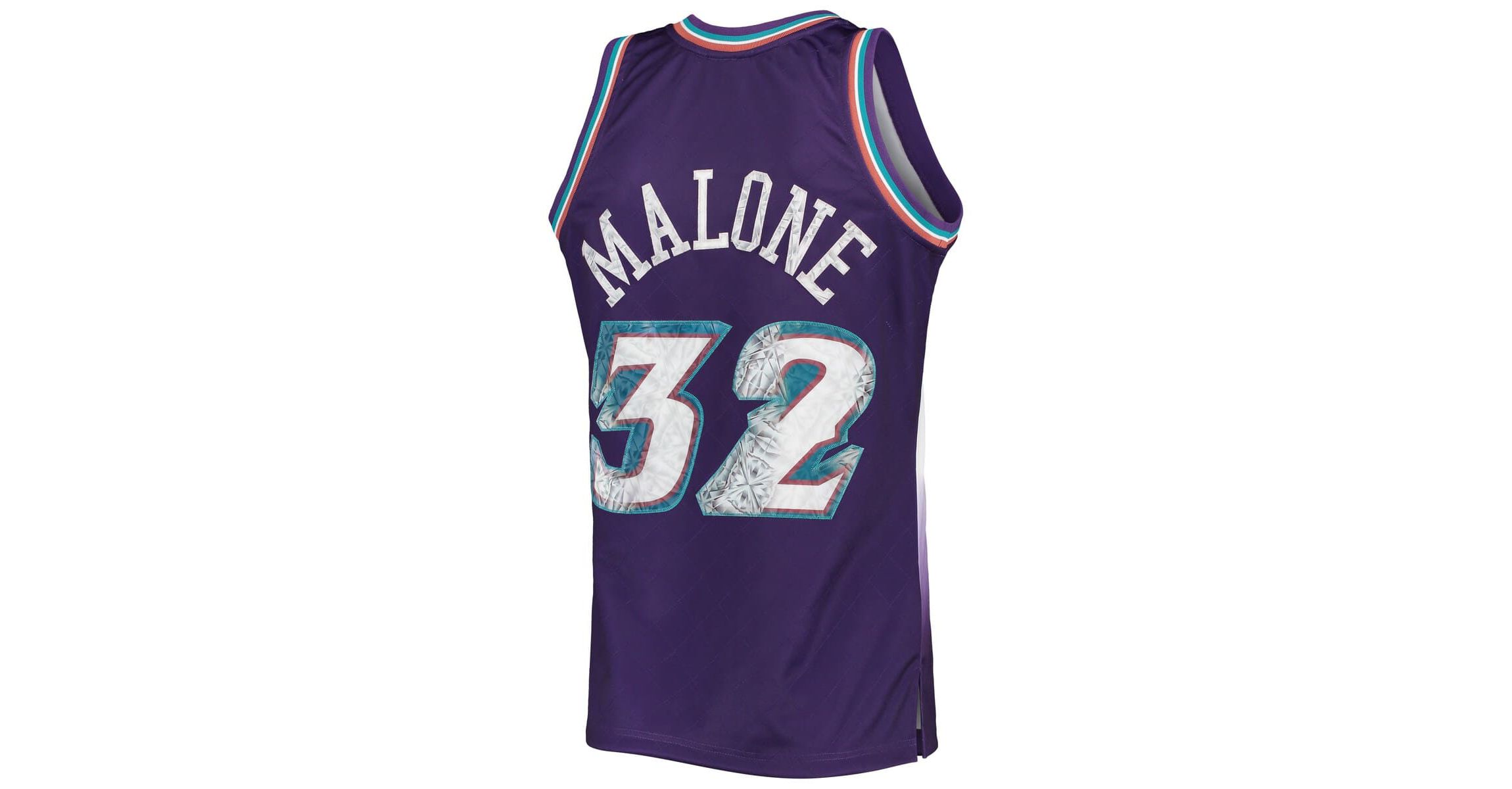 NBA Karl Malone Utah Jazz 1996/97 Hardwood Classics NBA 75th Anniversary Diamond Swingman Jersey
