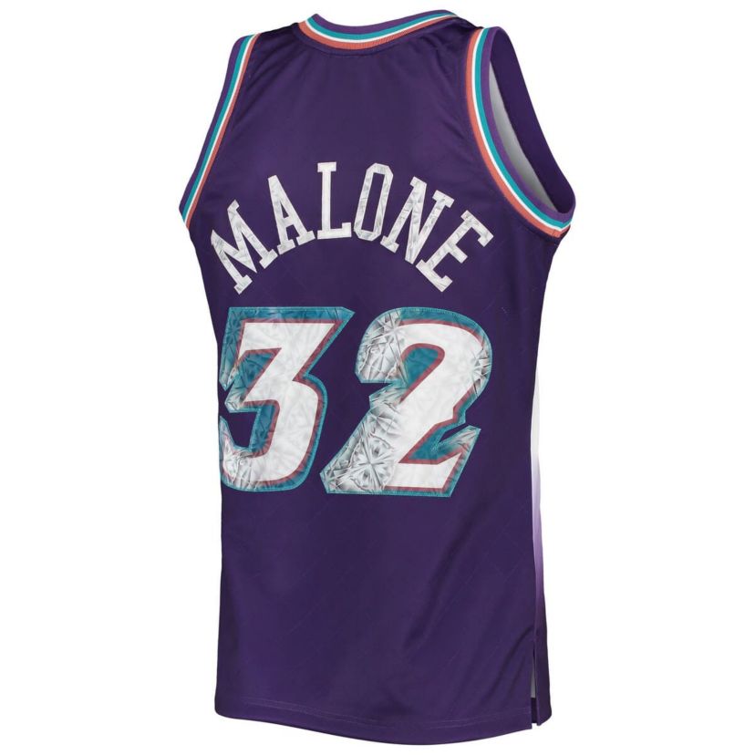 NBA Karl Malone Utah Jazz 1996/97 Hardwood Classics NBA 75th Anniversary Diamond Swingman Jersey