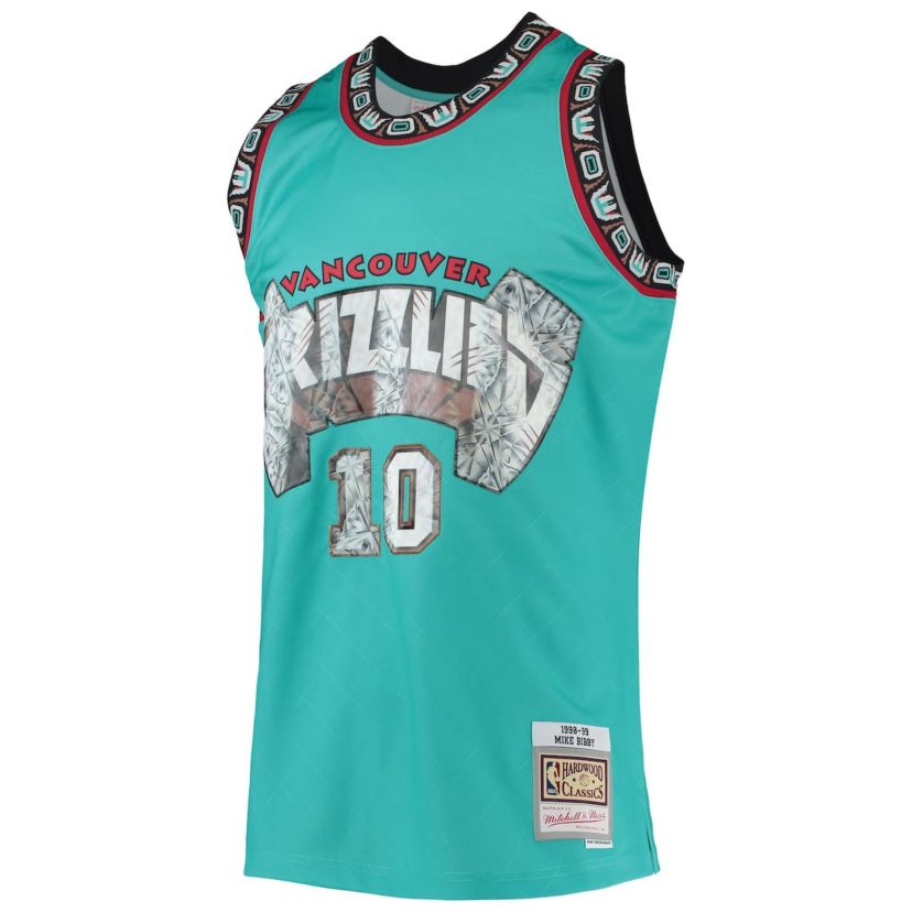 Hardwood Classic Teams Mike Bibby Vancouver Grizzlies 1996/97 Hardwood Classics NBA 75th Anniversary Diamond Swingman Jersey