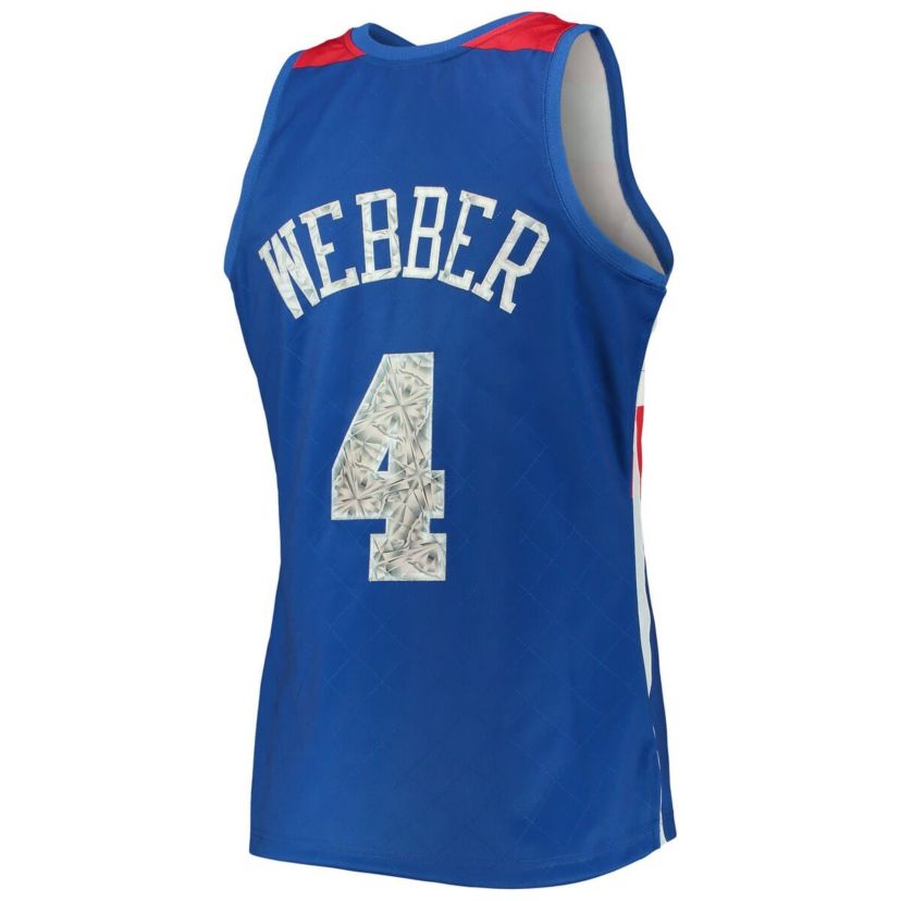 Hardwood Classic Teams Chris Webber Washington Bullets 1996/97 Hardwood Classics NBA 75th Anniversary Diamond Swingman Jersey