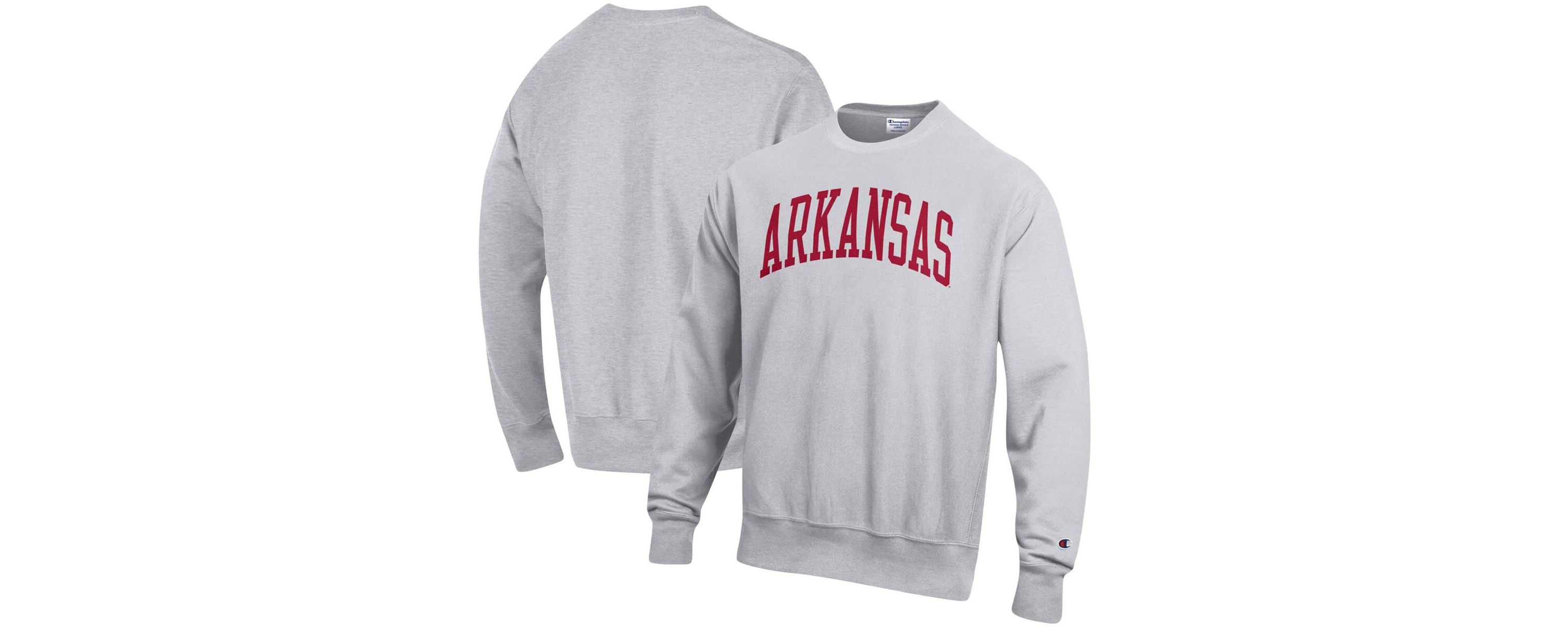 NCAA Arkansas Razorbacks Big & Tall Reverse Weave Fleece Crewneck Pullover Sweatshirt