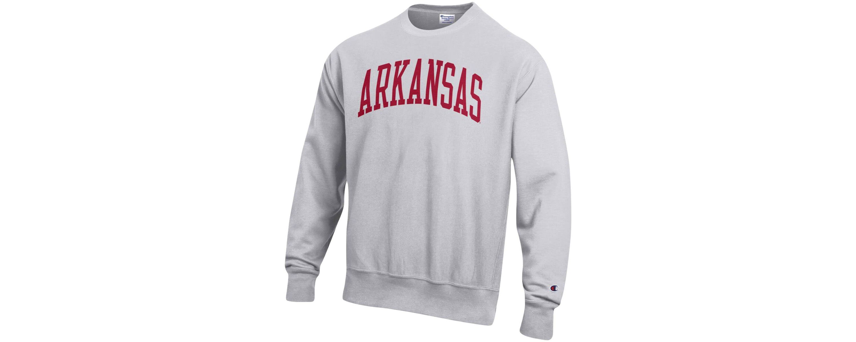 NCAA Arkansas Razorbacks Big & Tall Reverse Weave Fleece Crewneck Pullover Sweatshirt