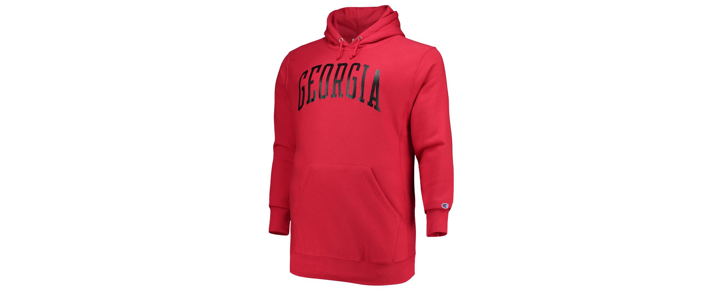 NCAA Georgia Bulldogs Big & Tall Reverse Weave Fleece Pullover Hoodie Sweatshirt