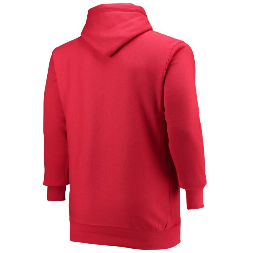NCAA Georgia Bulldogs Big & Tall Reverse Weave Fleece Pullover Hoodie Sweatshirt