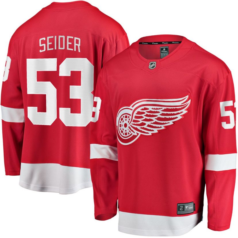 NHL Fanatics Moritz Seider Detroit Wings Home Breakaway Player Jersey