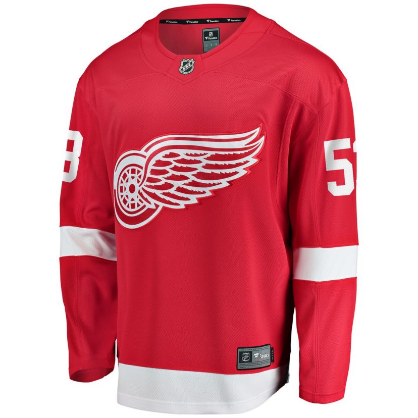 NHL Fanatics Moritz Seider Detroit Wings Home Breakaway Player Jersey