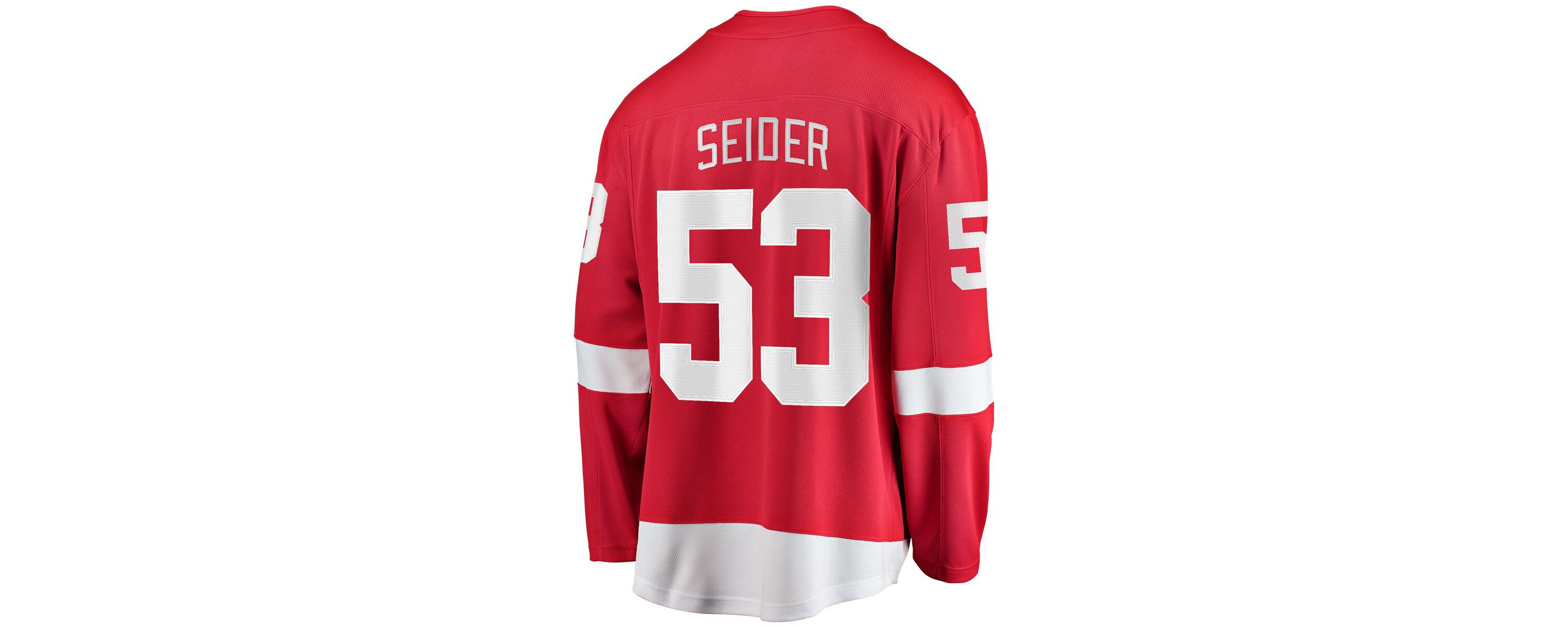 NHL Fanatics Moritz Seider Detroit Wings Home Breakaway Player Jersey