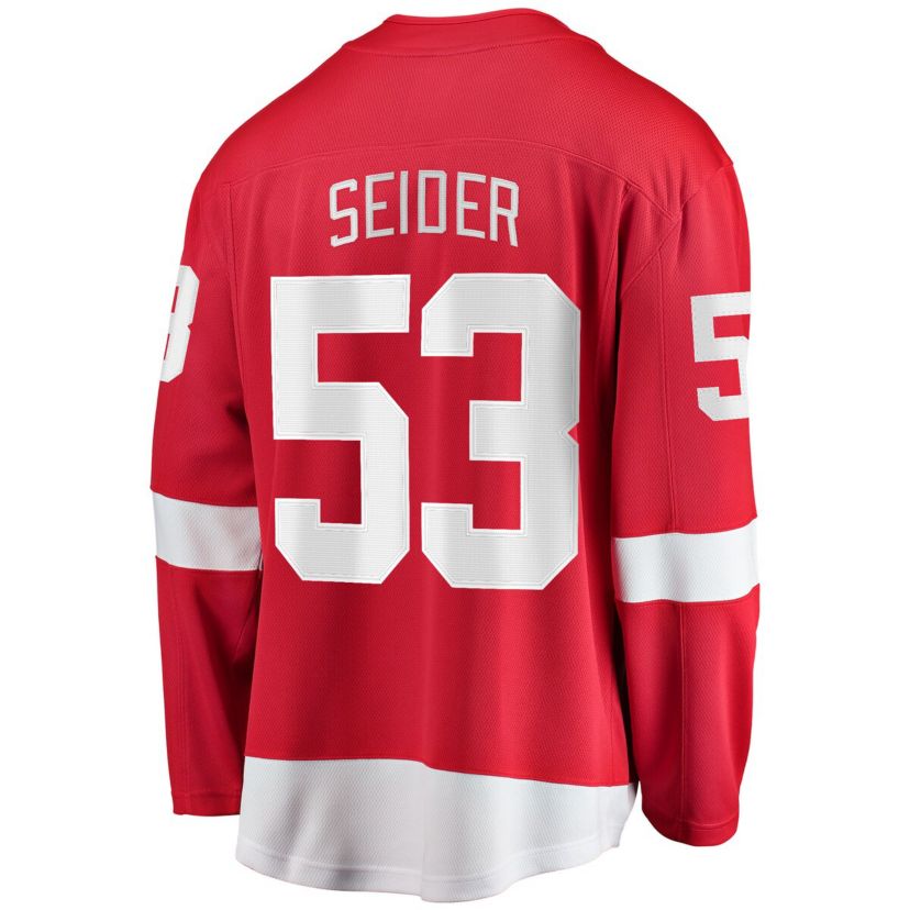 NHL Fanatics Moritz Seider Detroit Wings Home Breakaway Player Jersey