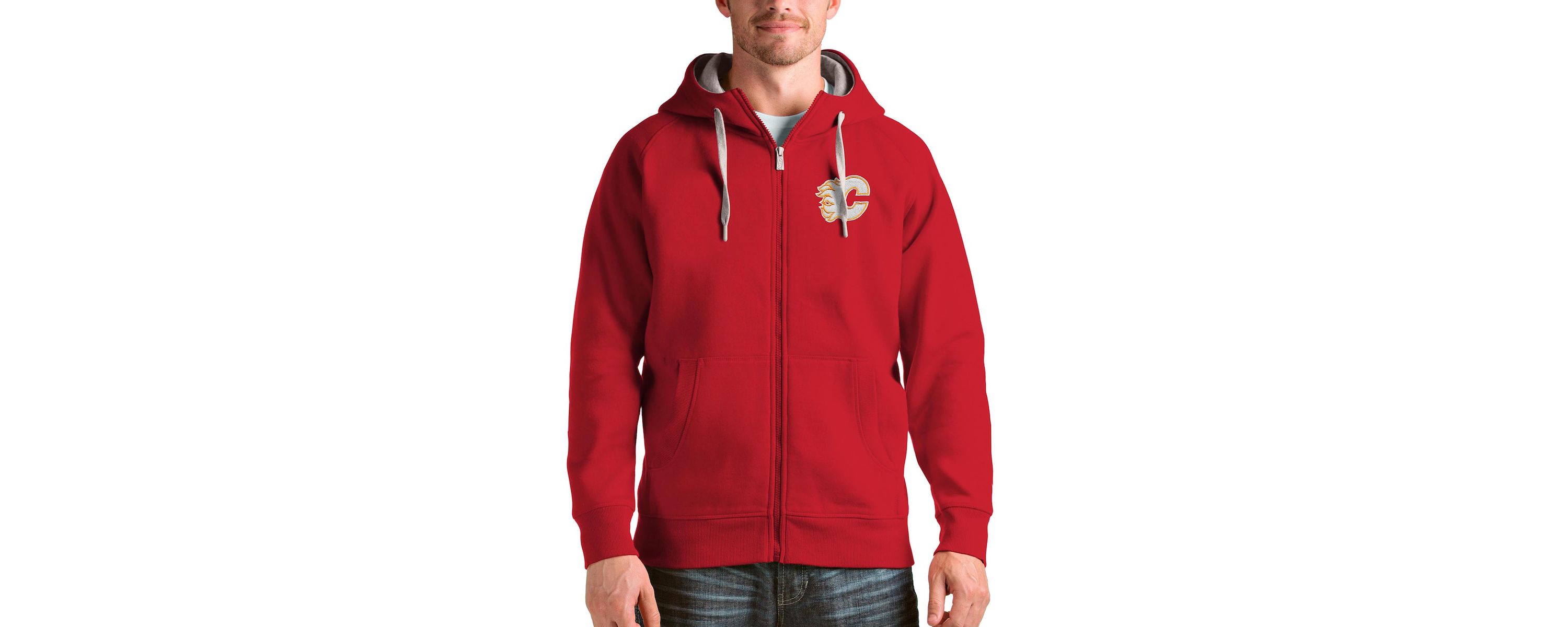 NHL Calgary Flames Logo Victory Full-Zip Hoodie