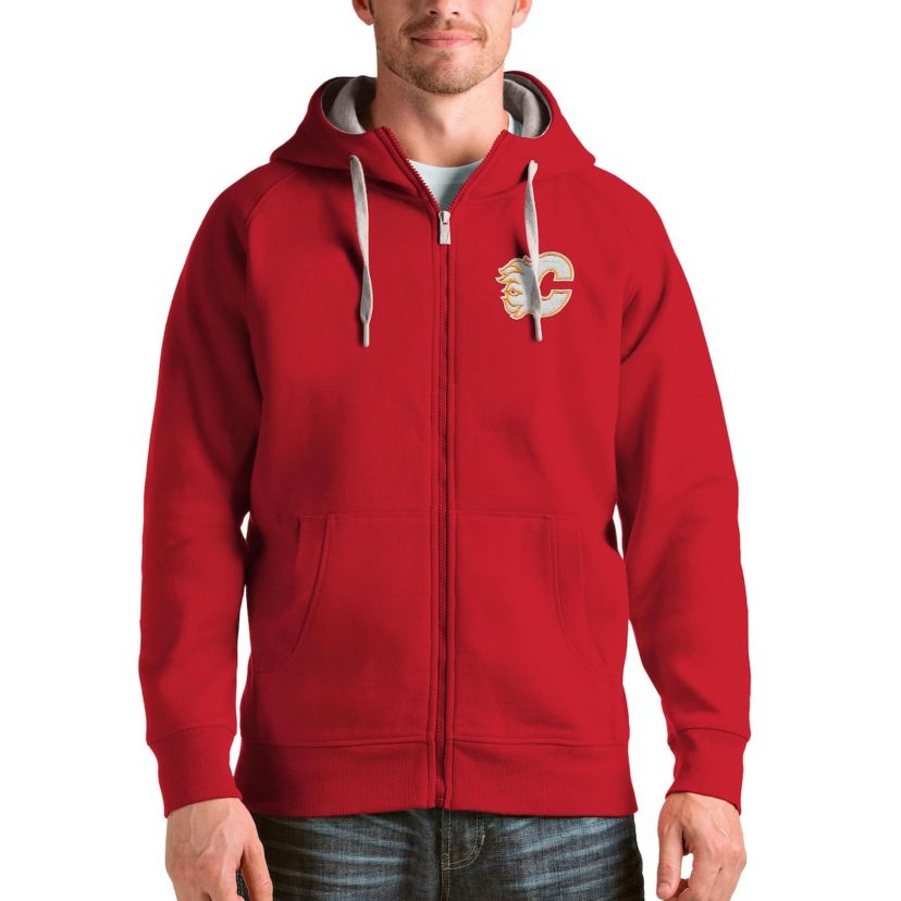 NHL Calgary Flames Logo Victory Full-Zip Hoodie