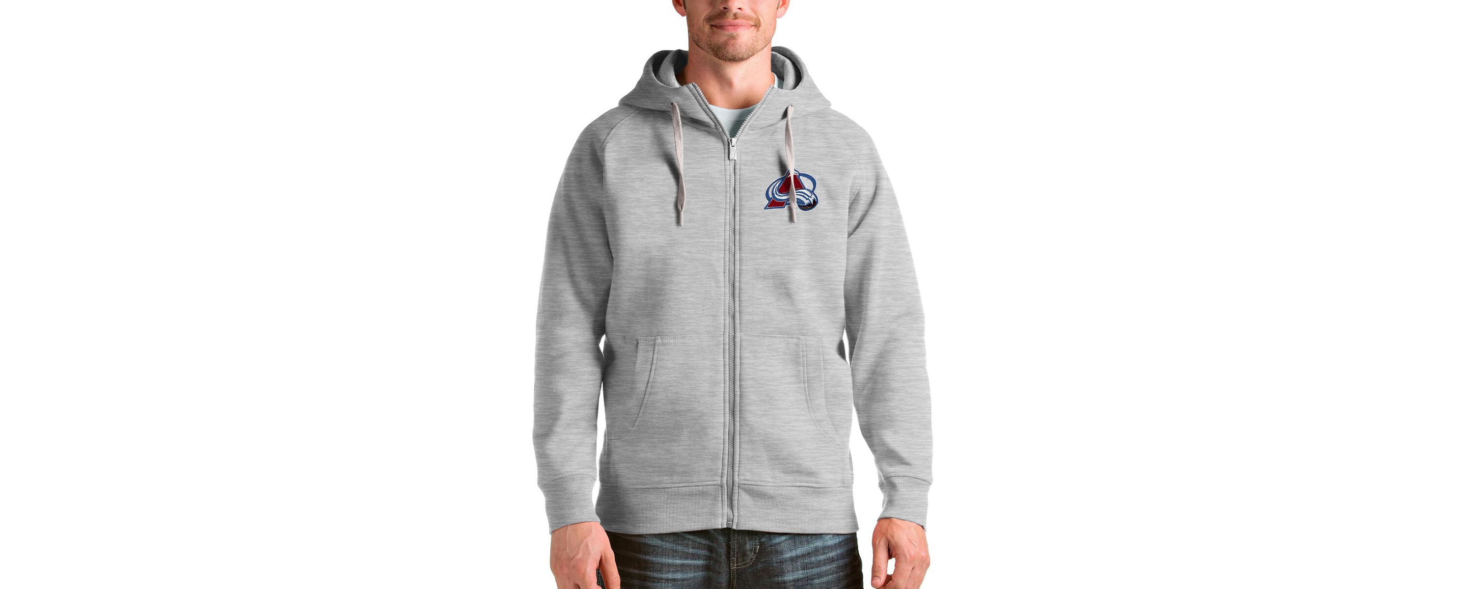 NHL Heathered Colorado Avalanche Logo Victory Full-Zip Hoodie