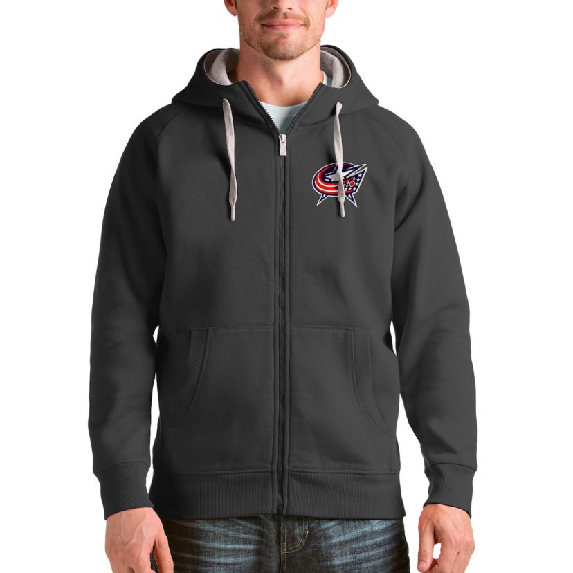 NHL Columbus Jackets Logo Victory Full-Zip Hoodie