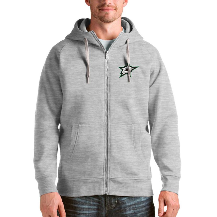 NHL Heathered Dallas Stars Logo Victory Full-Zip Hoodie