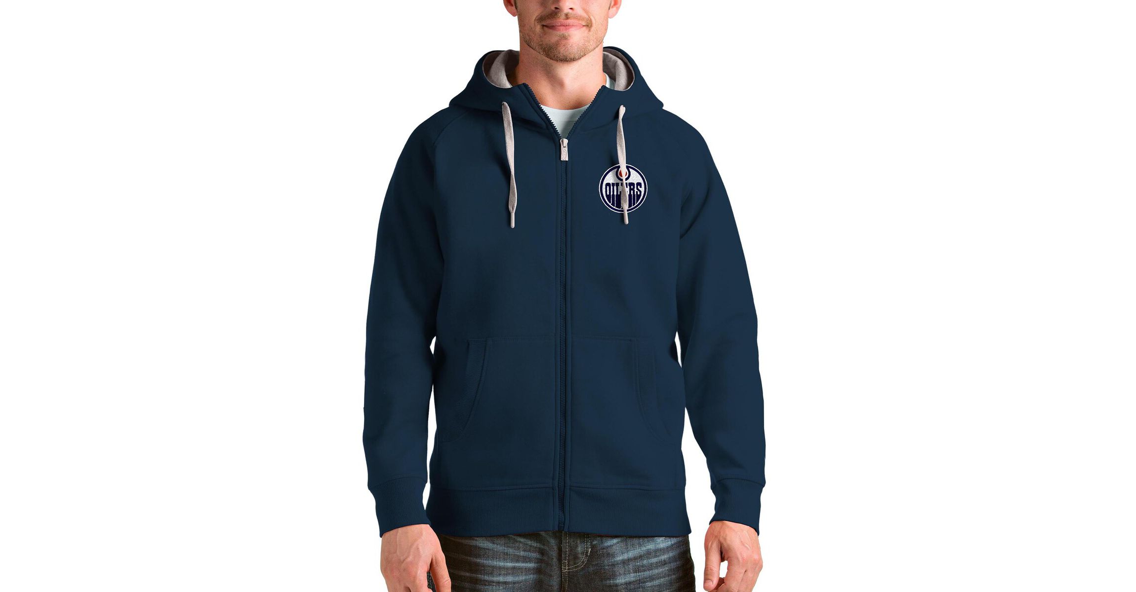 NHL Edmonton Oilers Logo Victory Full-Zip Hoodie
