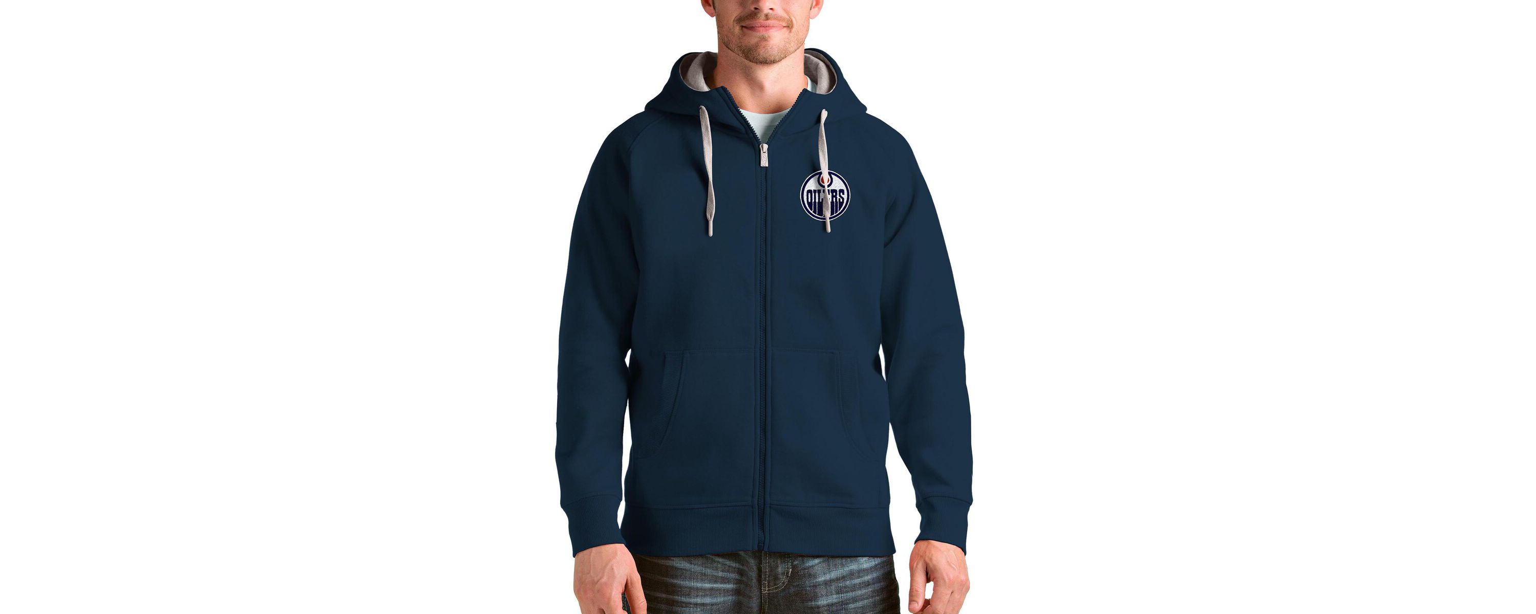 NHL Edmonton Oilers Logo Victory Full-Zip Hoodie