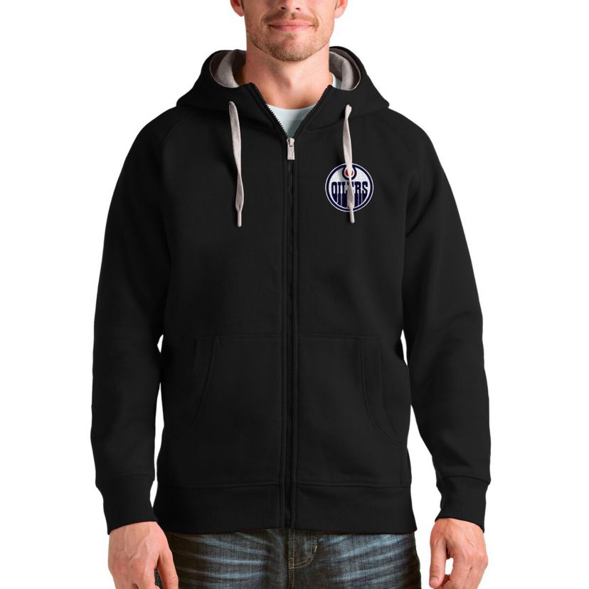NHL Edmonton Oilers Logo Victory Full-Zip Hoodie