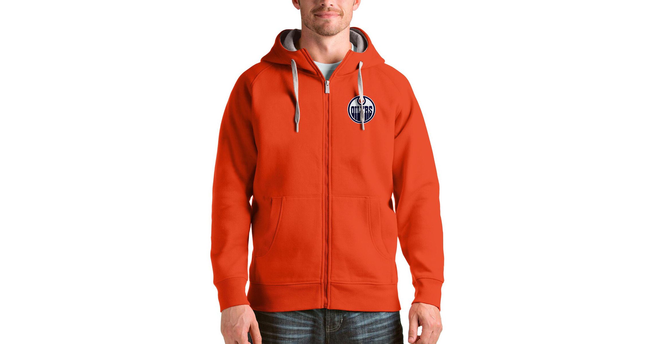 NHL Edmonton Oilers Logo Victory Full-Zip Hoodie