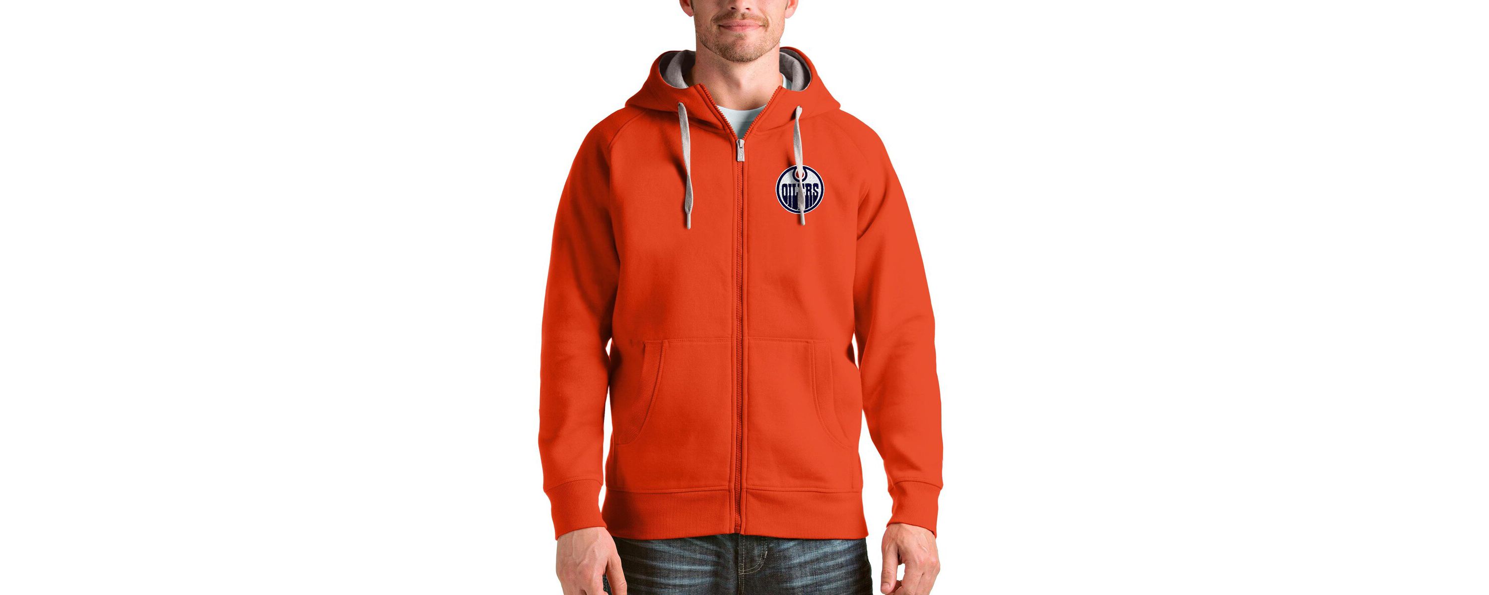 NHL Edmonton Oilers Logo Victory Full-Zip Hoodie