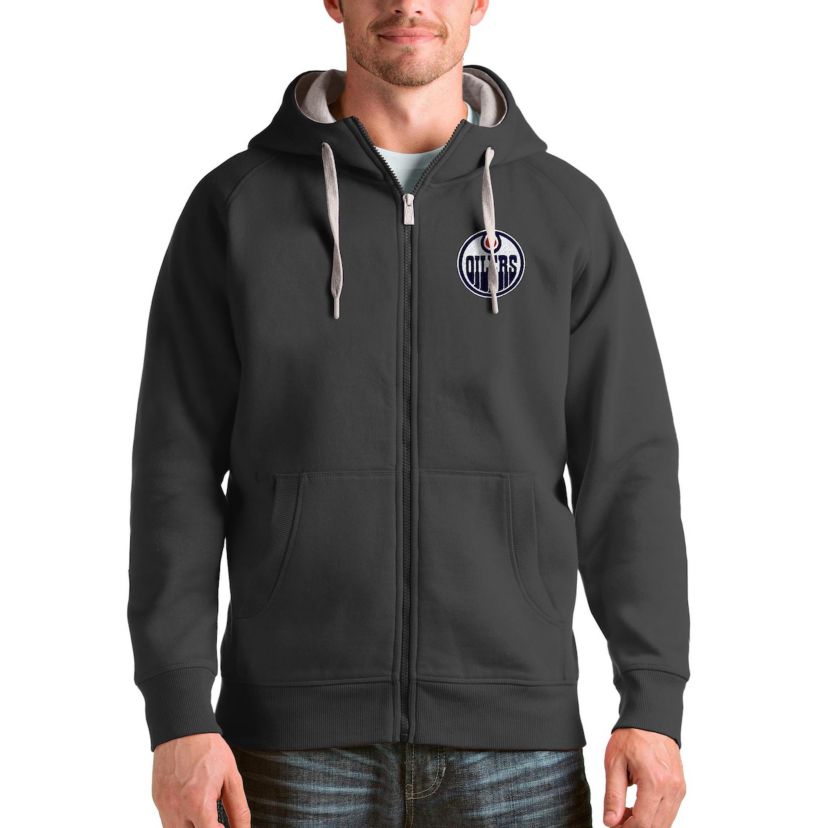 NHL Edmonton Oilers Logo Victory Full-Zip Hoodie