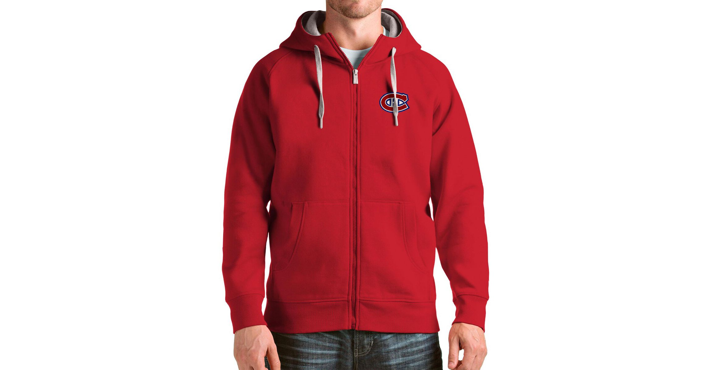 NHL Montreal Canadiens Logo Victory Full-Zip Hoodie