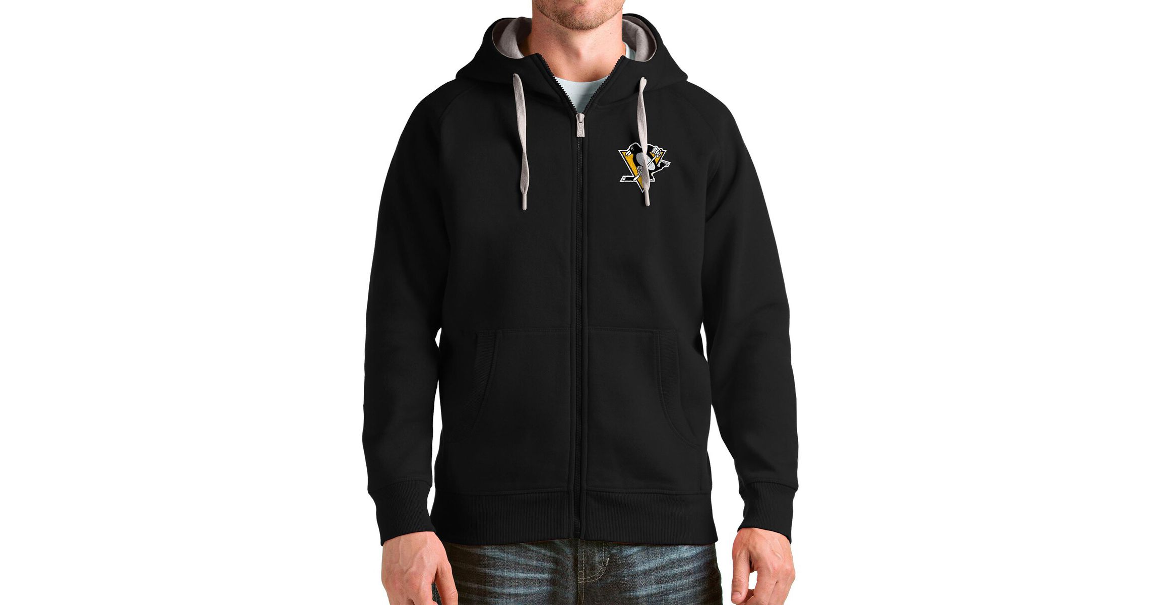 NHL Pittsburgh Penguins Logo Victory Full-Zip Hoodie