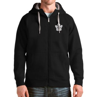 Antigua Men's NHL Toronto Maple Leafs Logo Victory Full-Zip Hoodie, Black, Large -  0195720823975